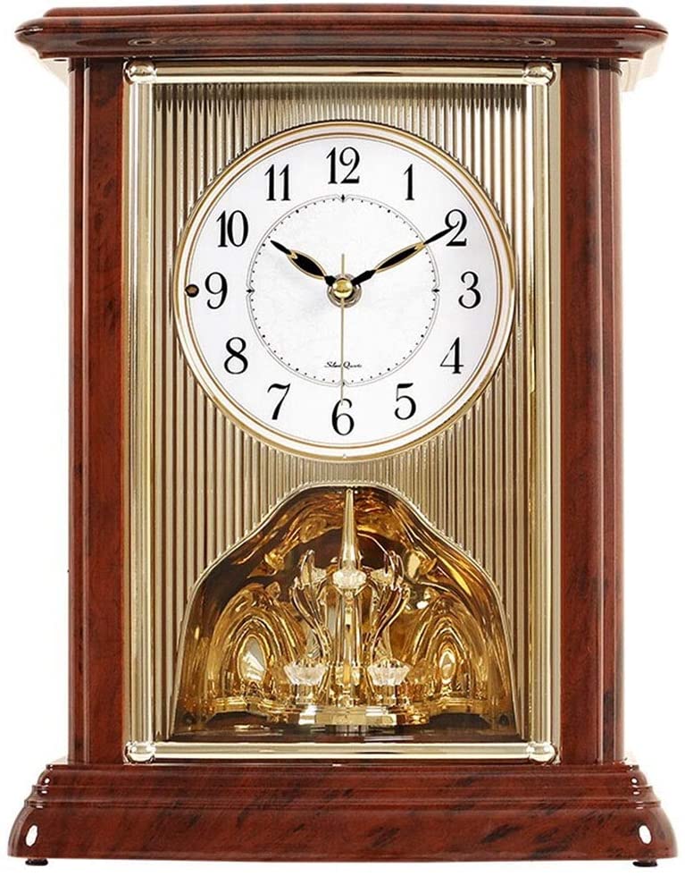 Decor classic desk table clock in wood