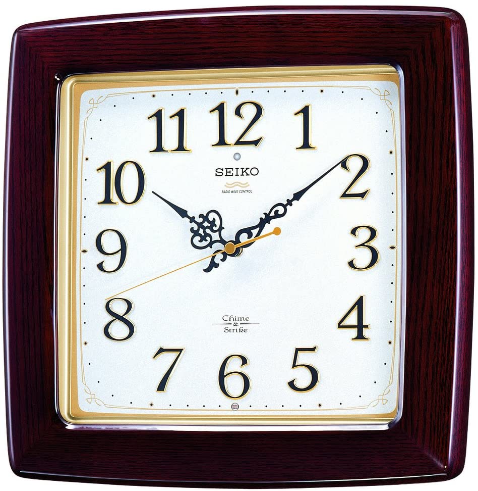Seiko Clock Clock Wall Clock Chime and Strike Radio Clock Twin -Pas RX211B