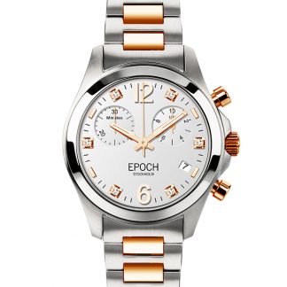 Epoch First Lady Chronograph Gold White