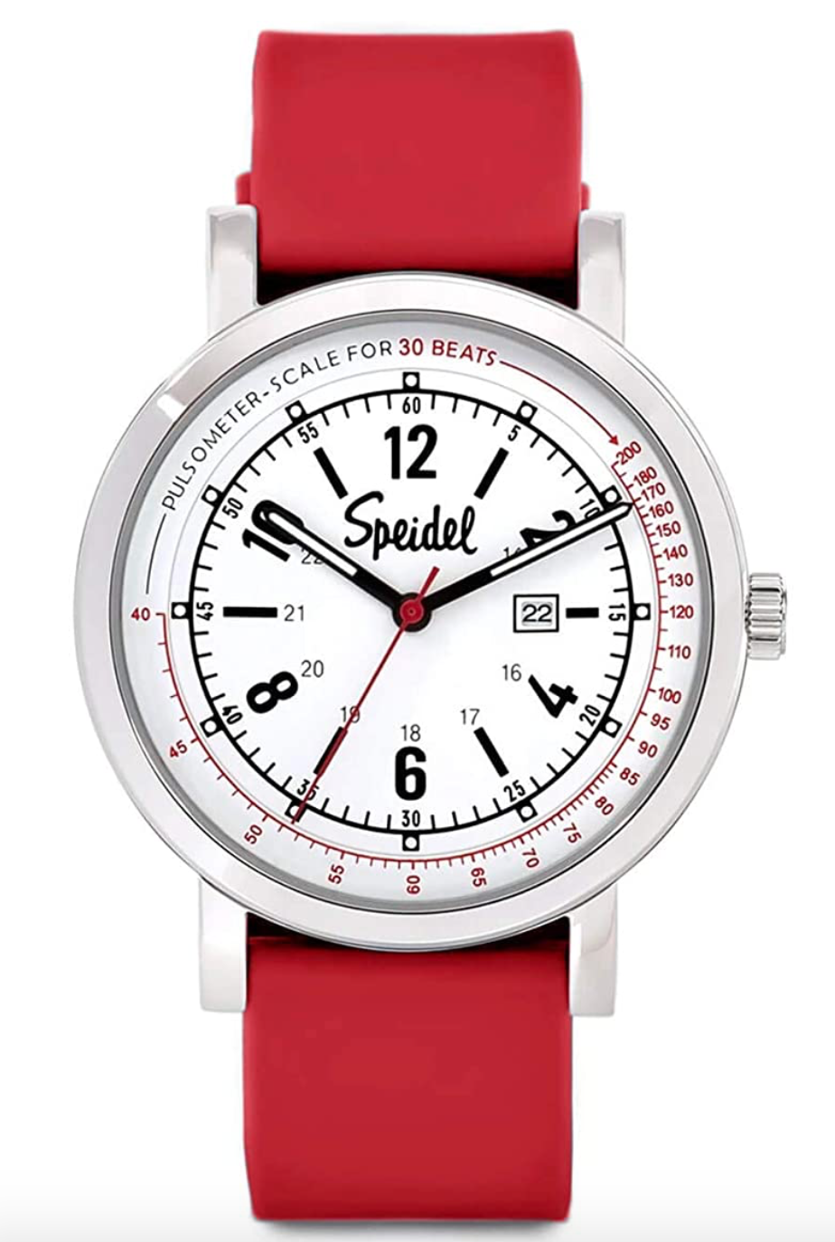 Speidel Scrub 30 Medical Watch - Pulsometer, Date Window, 24 Hour Marks, Second Hand, Luminous Hands