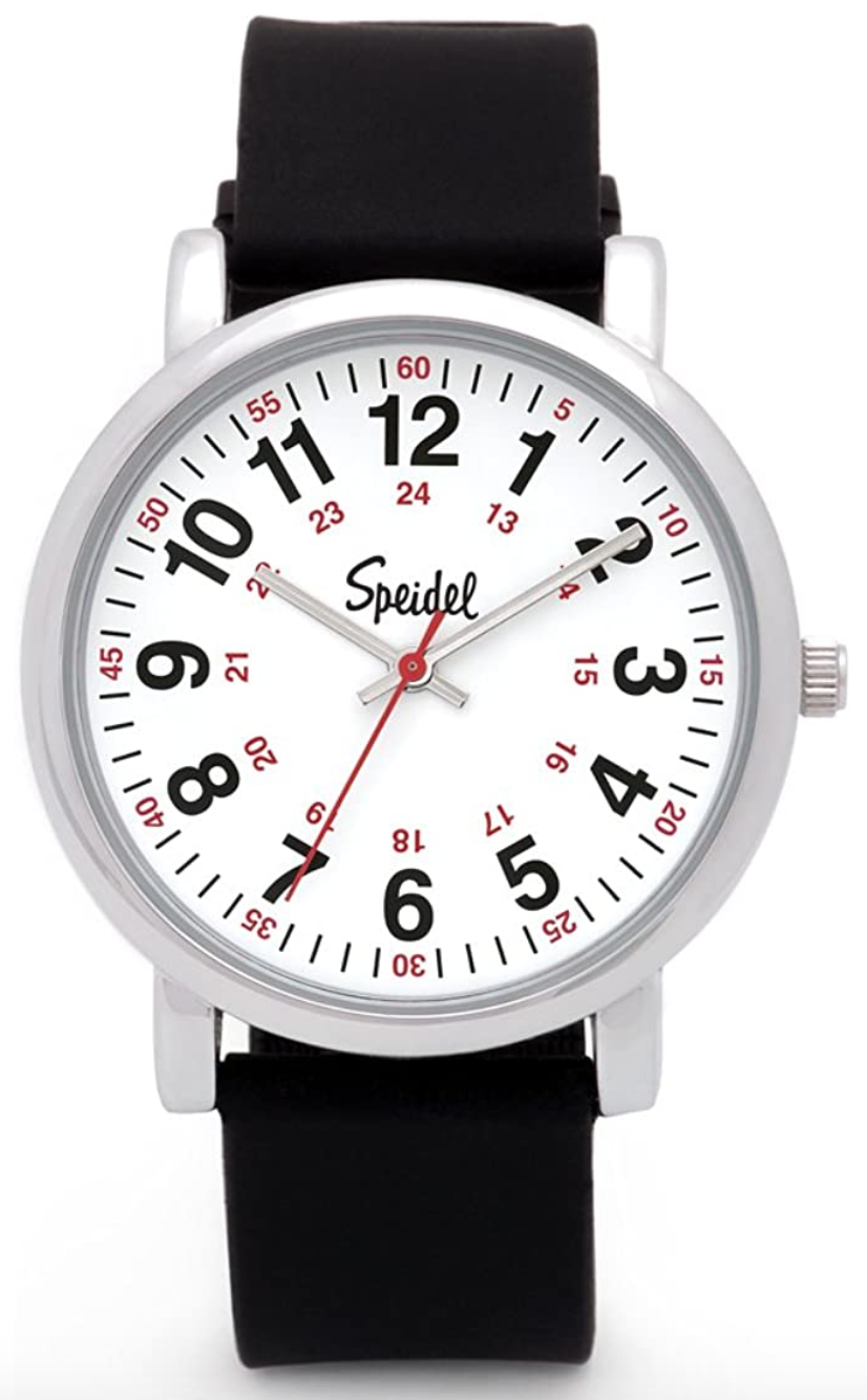 Speidel Original Scrub Watch - Medical Scrub Colors, Easy Read Dial, Second Hand, Water Resistant