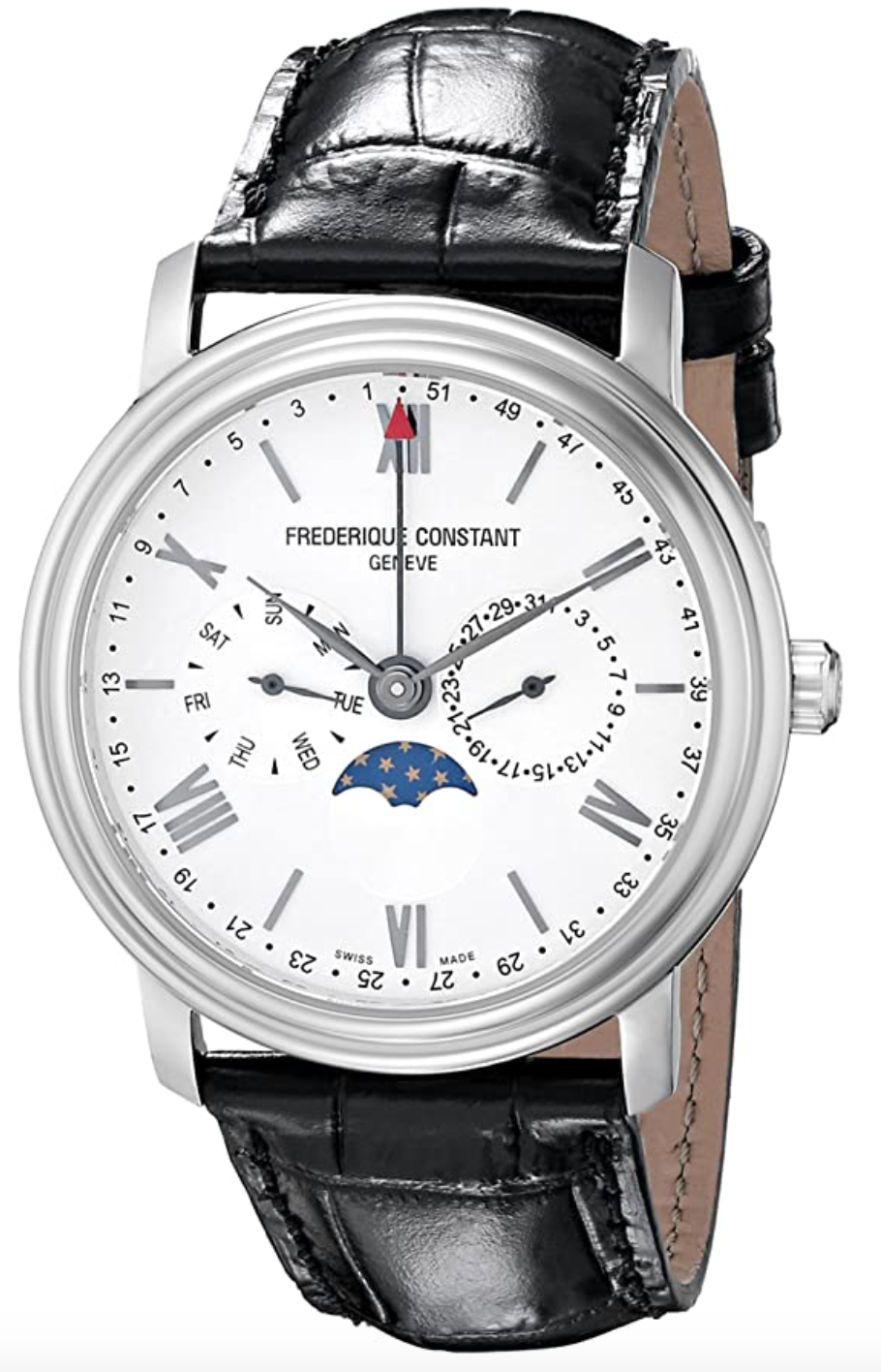 Frederique Constant Men's FC270SW4P6 Business Time Analog Display Swiss Quartz Black Watch