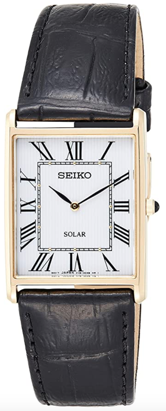 Seiko Solar Powered Rectangular dress watch SUP880P1