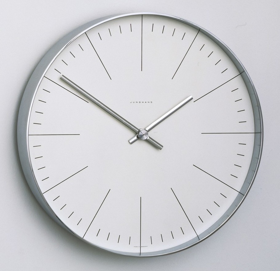 Junghans Max Bill Modern Wall Clock with Lines 8.7"