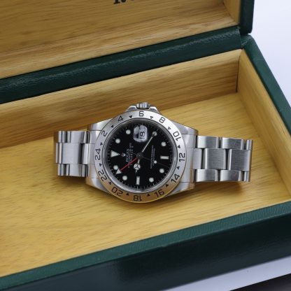 Rolex Explorer II 16570 "Swiss Only" 1999 Box & Certificate Black Dial