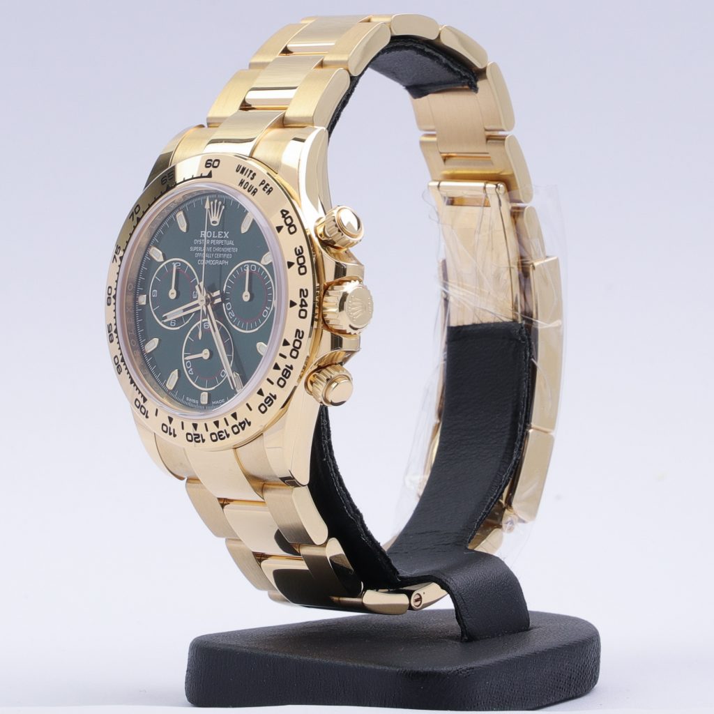 Rolex Daytona Yellow Gold Green Dial 116508 New 2021 - Millenary Watches