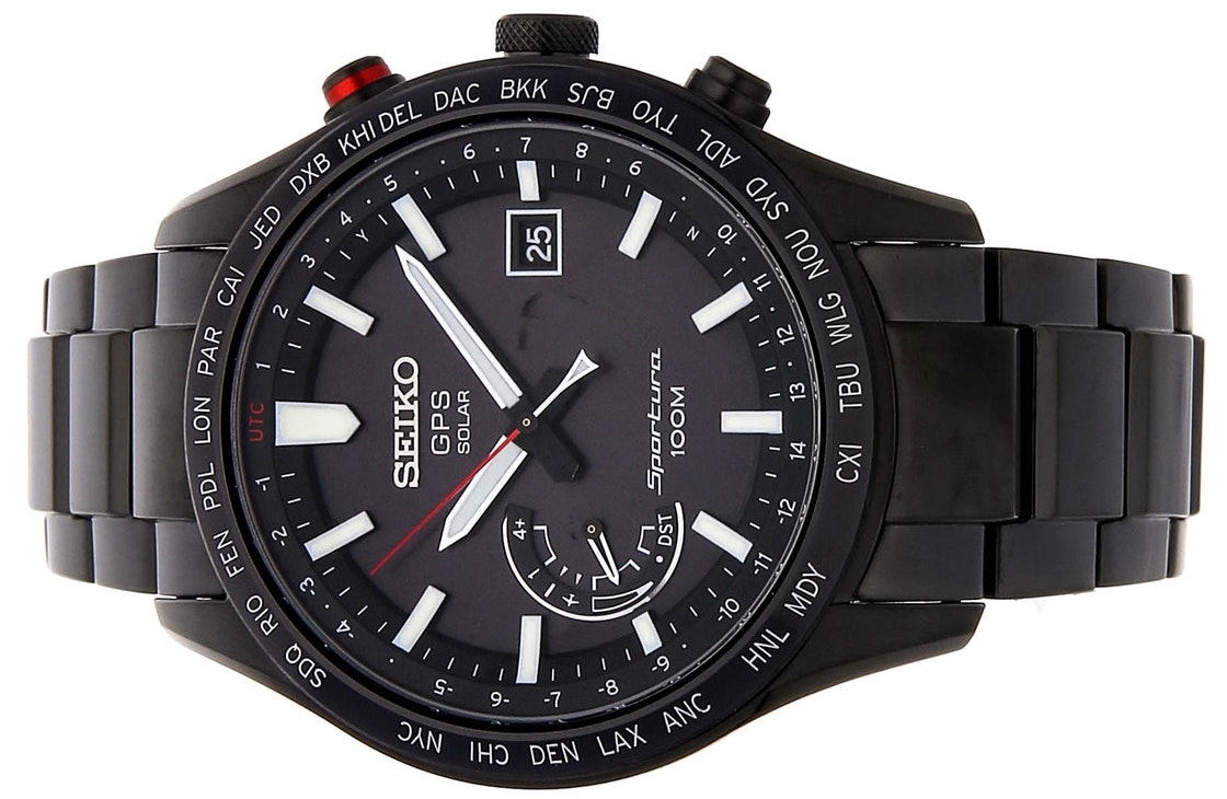 Seiko sportura outlet black