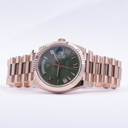 Rolex Day-Date Rose Gold 40mm 60th Anniversary Green Dial New 2021