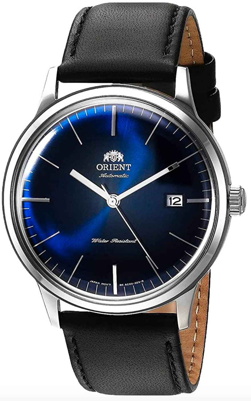 Orient '2nd Gen Bambino Version III' Japanese Automatic Stainless Steel and Leather Dress Watch