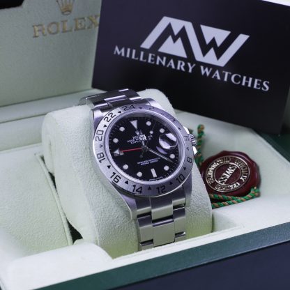 Rolex Explorer II 16570 Black Dial Mint Condition F-Series