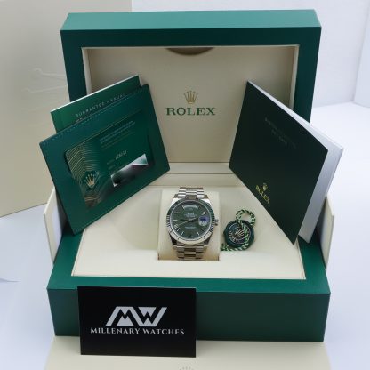 Rolex Day-Date 40 228239 Green Dial Fullset Unworn 2021