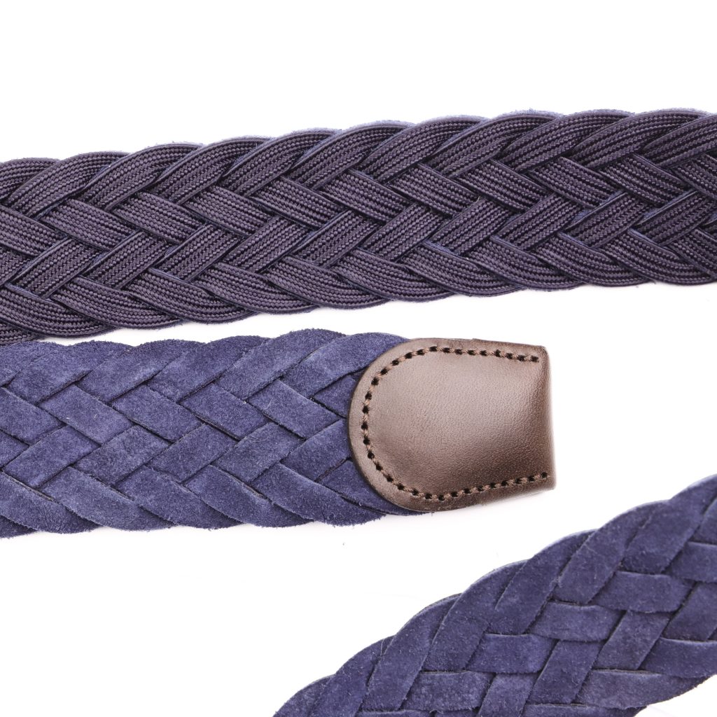 Rolex Luxury Navy Blue Suede Woven belt - Millenary Watches