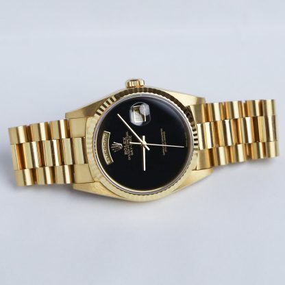 Rolex Day-Date 18238 Factory Onyx Dial Mint Condition