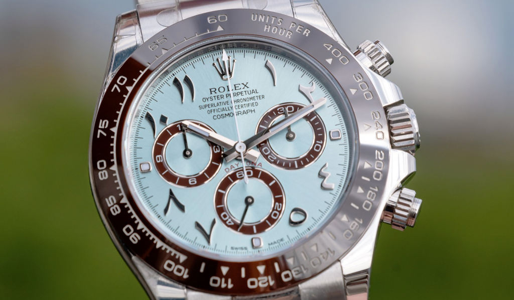 Platinum daytona arabic outlet dial