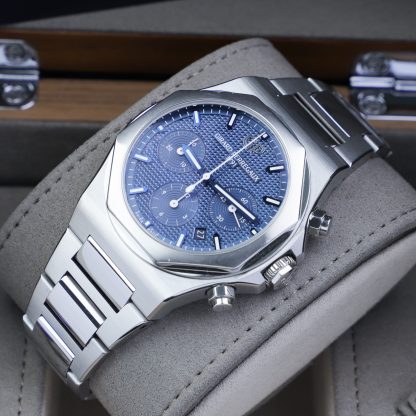 Girard Perregaux Laureato 42mm Steel Chronograph 81020-11-431-11A Blue Dial