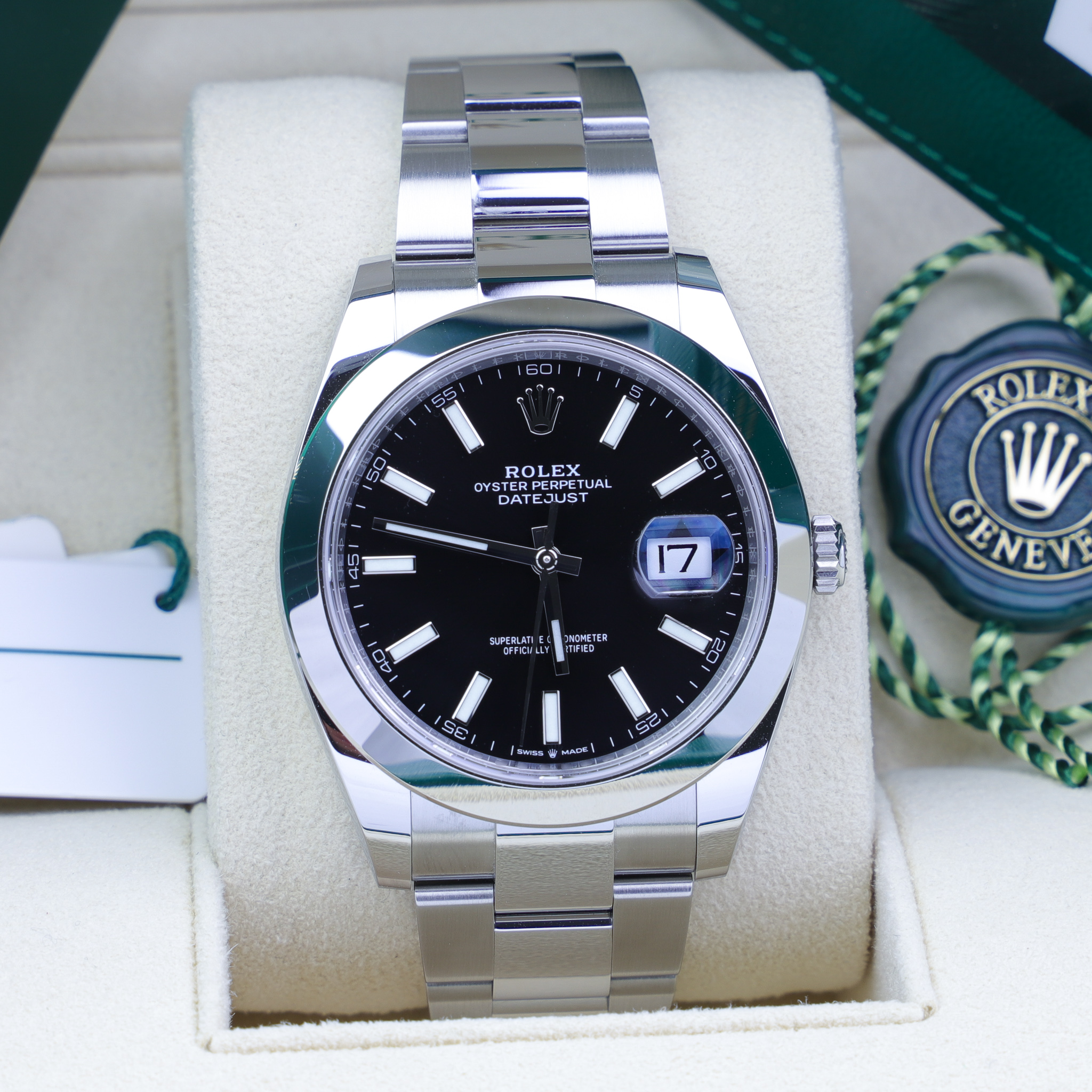 Rolex Datejust 41 Black Dial Oyster 126300 Unworn 2022