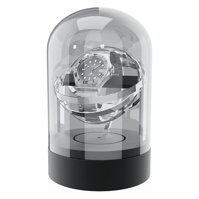 Aestoria Orbit Watch Winder Silver Single Watch Winders for Automatic