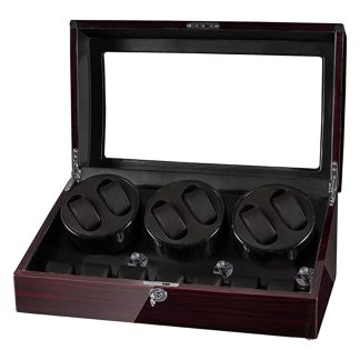QUEEN Six Automatic Watch Winder with 7 Extra Storages Spaces