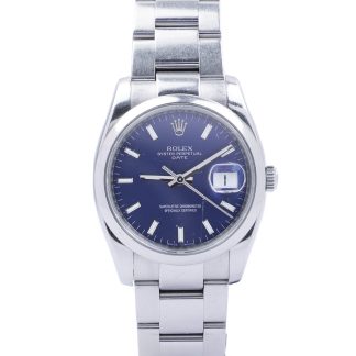 Rolex Oyster Perpetual Date 115200 Blue dial Full set 2010